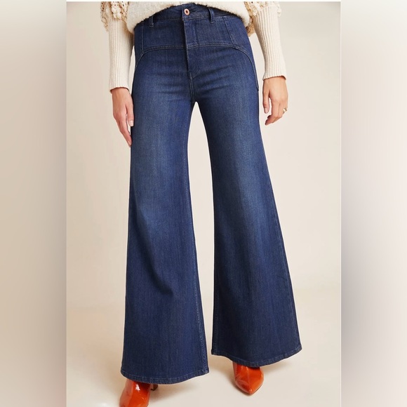 Pilcro and the Letterpress Denim - Anthropologie Pilcro Ultra High-Rise Slim Flare Jeans - size 27